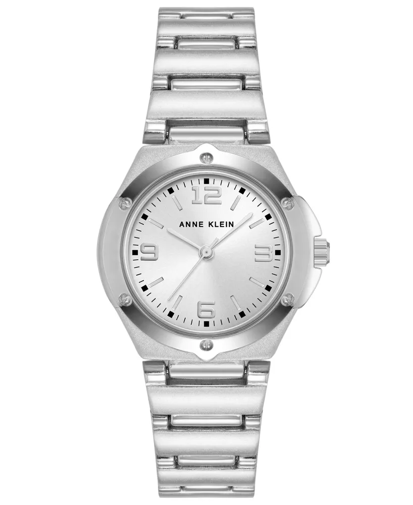 Anne Klein Women's Quartz Silver-Tone Alloy Bracelet Watch, 29mm - Silver