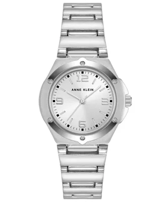 Anne Klein Women's Quartz Silver-Tone Alloy Bracelet Watch, 29mm - Silver