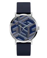 Guess Men's Analog Navy Silicone Watch 44mm