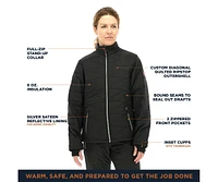 RefrigiWear Plus Size Warm Lightweight Packable Quilted Ripstop Insulated Jacket