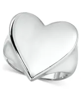 On 34th Silver-Tone Heart Statement Ring, Created for Macy's