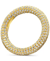 Adornia Pave Crystal Eternity Rounded Band Ring