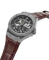 Kenneth Cole New York Men's Automatic Brown Genuine Leather Watch 43mm