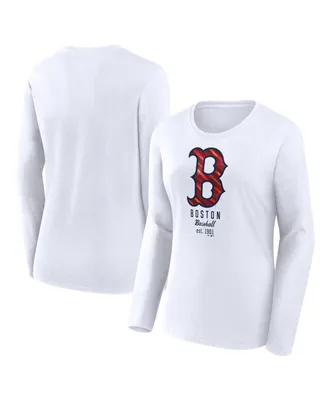 Women's Fanatics White Boston Red Sox Long Sleeve T-shirt