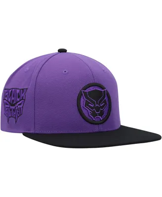 Men's Marvel Purple, Black Black Panther Snapback Hat