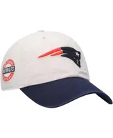 Men's '47 Brand Cream, Navy New England Patriots Sidestep Clean Up Adjustable Hat