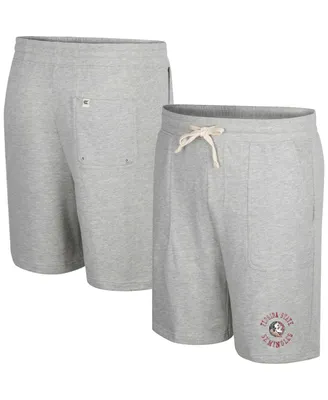 Men's Colosseum Heather Gray Florida State Seminoles Love To Hear This Terry Shorts