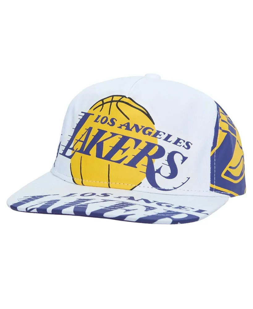 Men's Mitchell & Ness White Los Angeles Lakers Hardwood Classics In Your Face Deadstock Snapback Hat