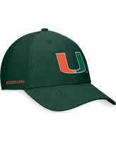 Men's Top of the World Green Miami Hurricanes Deluxe Flex Hat