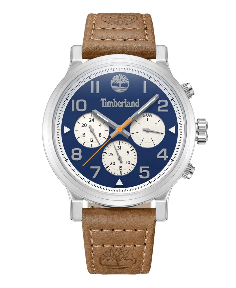 Timberland Men's Quartz Pancher Genuine Leather Strap Watch