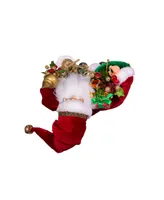 Kurt Adler 17" Kringle Klaus Elegant Santa with Staff and Bag of Gifts