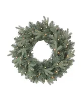 Kurt Adler 24" Battery-Operated Pre-Lit Warm Led Spruce Wreath