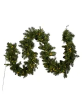 Kurt Adler 9' Pre-Lit Warm Led Noble Fir Garland