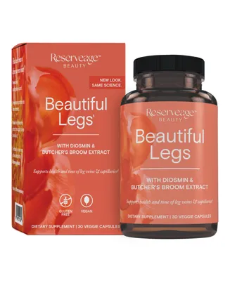 Reserveage Beautiful Legs, Skin Care Supplement for Smooth, Healthy Veins, Helps Reduce Spider Veins, 30 capsules (30 servings)