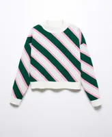 Mango Women's Diagonal Striped Sweater