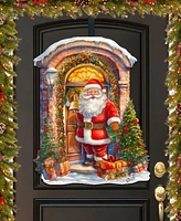 Designocracy Knocking the Christmas Wooden Wall Decor Door Decor G. DeBrekht