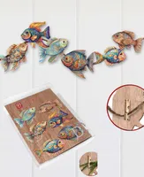 Designocracy Holiday Wooden Clip-On Ornaments Coastal Fish Set of 6 G. DeBrekht