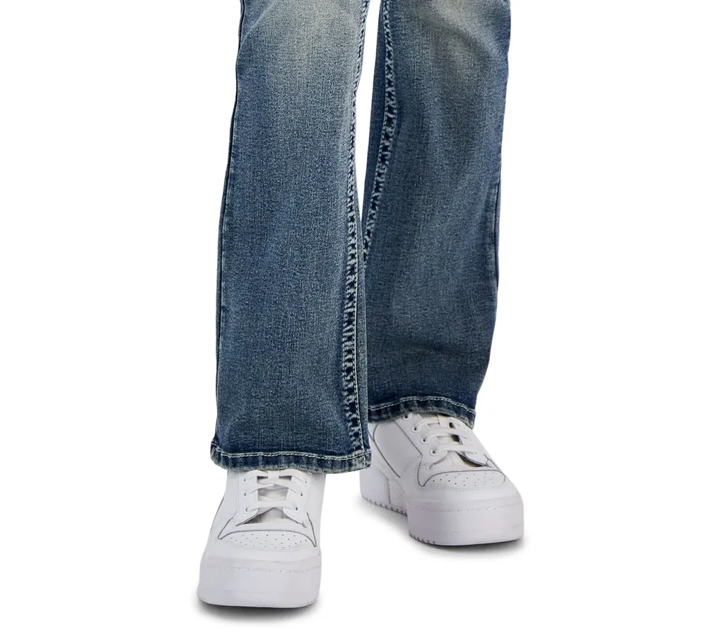 Dollhouse Juniors' Mid-Rise Embellished-Pocket Jeans
