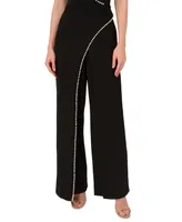 Adrianna Papell Women's Imitation Pearl Crepe Tuxedo Jumpsuit