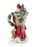 Fitz and Floyd Holiday Home African American Santa Pitcher, 11.75-in