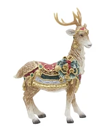 Fitz and Floyd Noel Holiday Standing Deer Candle Holder, 10.25-in