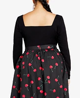 City Chic Women's Siena Midi Skirt