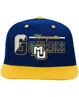 Big Boys and Girls Mitchell & Ness Navy Marquette Golden Eagles Varsity Letter Snapback Hat