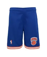 Big Boys Mitchell & Ness Royal New York Knicks Hardwood Classics Swingman Shorts