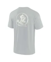 Men's and Women's Fanatics Signature Gray Florida State Seminoles Super Soft Short Sleeve T-shirt