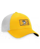 Men's Fanatics Gold, White Pittsburgh Penguins Authentic Pro Trucker Snapback Hat