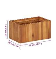 vidaXL Garden Raised Bed 19.6"x11.8"x9.8" Solid Acacia Wood