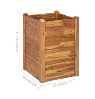 vidaXL Garden Raised Bed 23.6"x23.6"x33.1" Solid Acacia Wood