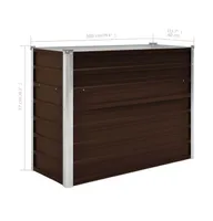 Garden Raised Bed Brown 39.4"x15.7"x30.3" Galvanized Steel