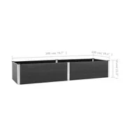 vidaXL Garden Raised Bed 78.7"x39.4"x21.3" Wpc Gray