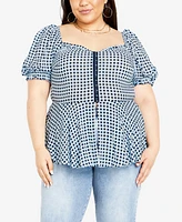 City Chic Women's Isobel Short Sleeve Top