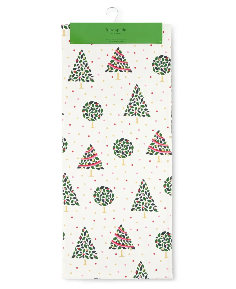 kate spade new york Holiday Confetti Acrobat Plaid Reversible Holiday Table Runner, 15" x 72"