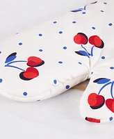kate spade new york Cherry Dot Kitchen Towel, Oven Mitt Pot Holder 4-Pack Set,