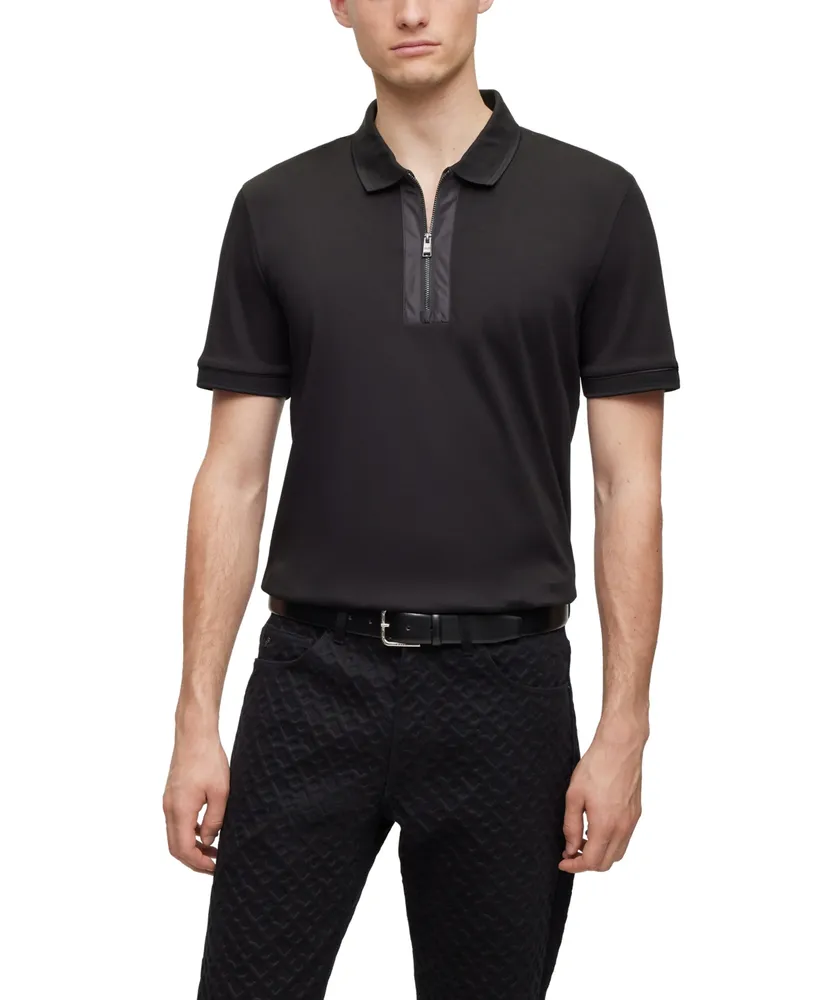 Boss by Hugo Men's Zip Placket Polo Shirt