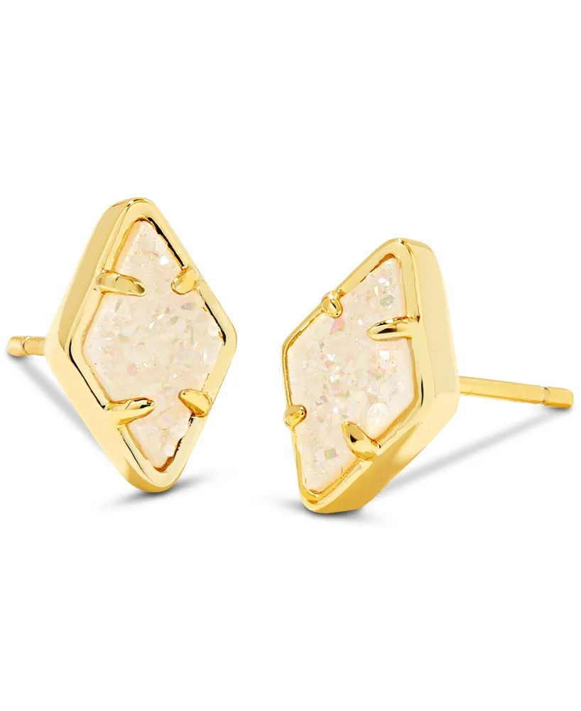 Kendra Scott Drusy Stone Diamond-Shape Stud Earrings
