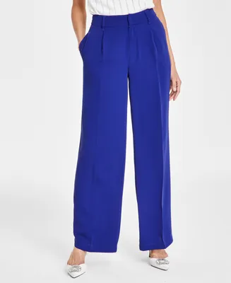 I.n.c. International Concepts Petite Pleated Wide-Leg Trousers, Created for Macy's