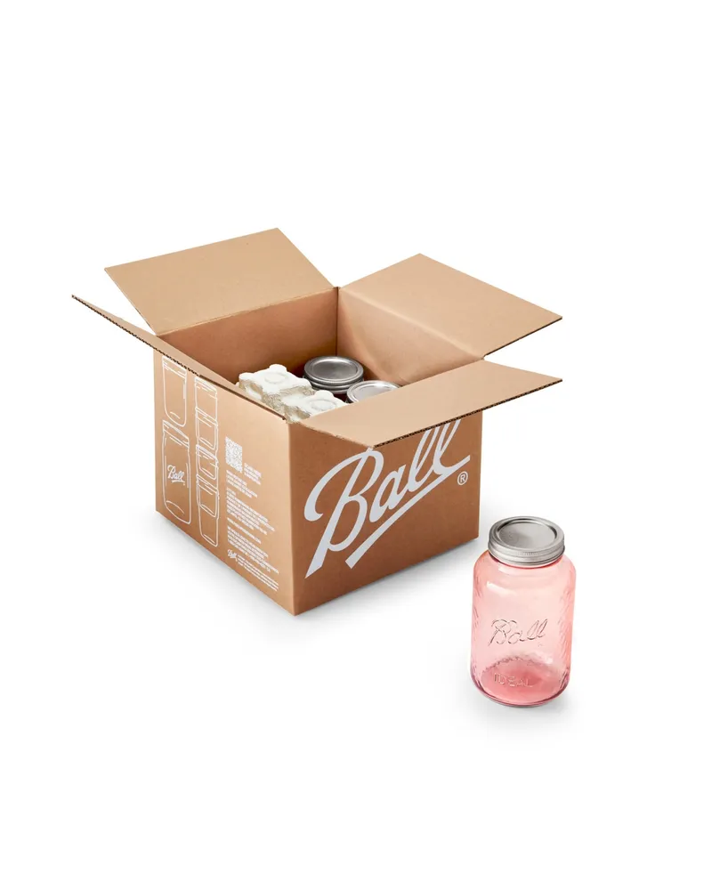 Ball 4 Piece Rose Vintage-Inspired Regular Mouth 32 oz Quart Canning Jars