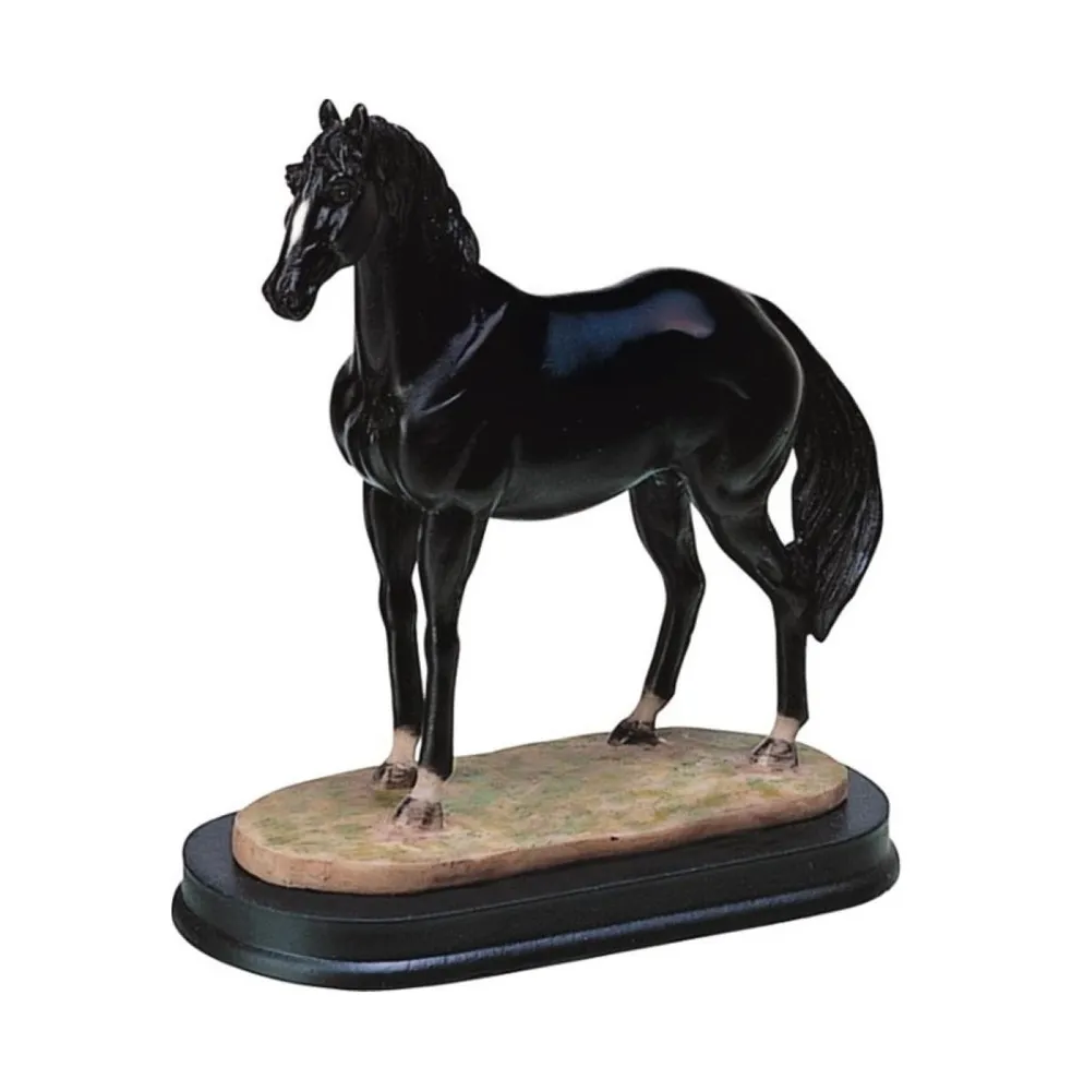 Home Decor - Horse Sculpture Black For Room Decor