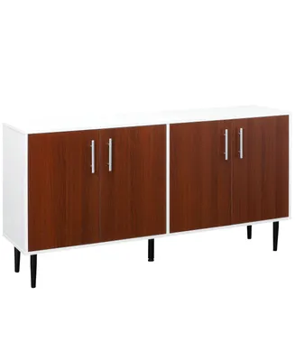 Homcom Modern Sideboard, Buffet Cabinet, Console Table with Adjustable Shelves, Anti-Topple Design, and Large Countertop