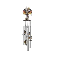 23" Long Dragon with Sword Round Top Wind Chime