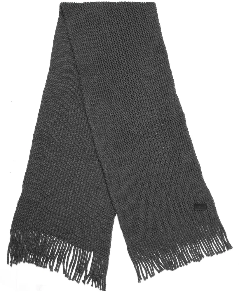 Mio Marino Women Wide Knit Ribbed Scarf