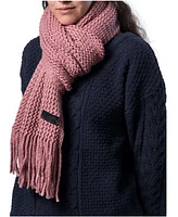 Mio Marino Women Wide Knit Ribbed Scarf