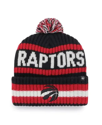 Men's '47 Brand Black Toronto Raptors Bering Cuffed Knit Hat with Pom