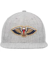 Men's Mitchell & Ness Heather Gray New Orleans Pelicans Hardwood Classics 2.0 Snapback Hat