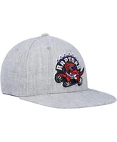 Men's Mitchell & Ness Heather Gray Toronto Raptors Hardwood Classics 2.0 Snapback Hat