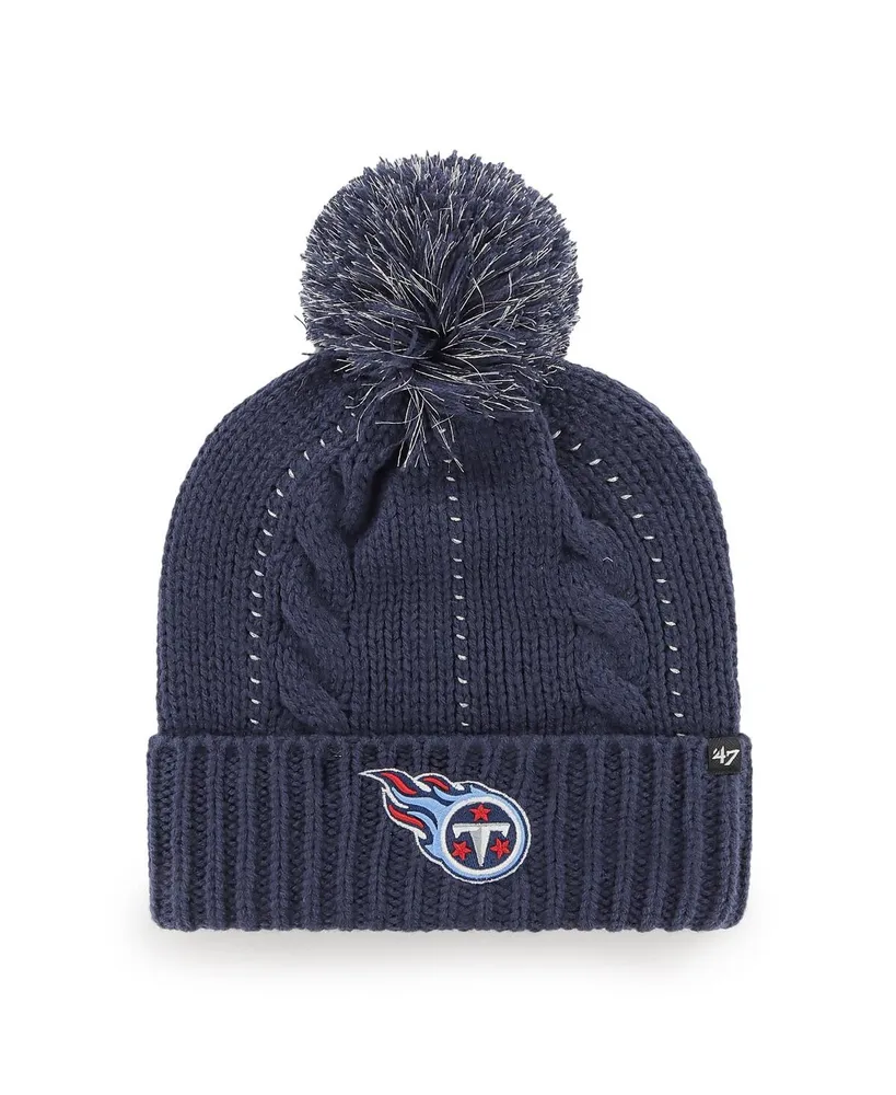 Women's '47 Brand Navy Tennessee Titans Bauble Cuffed Knit Hat with Pom